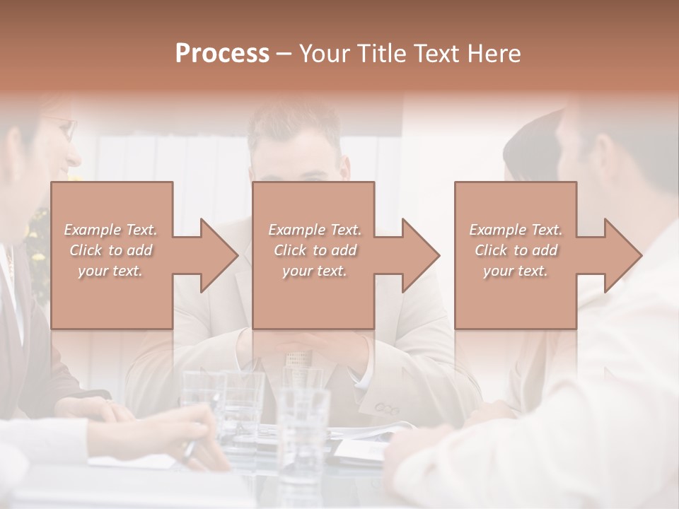 A Group Of People Sitting Around A Table Talking PowerPoint Template