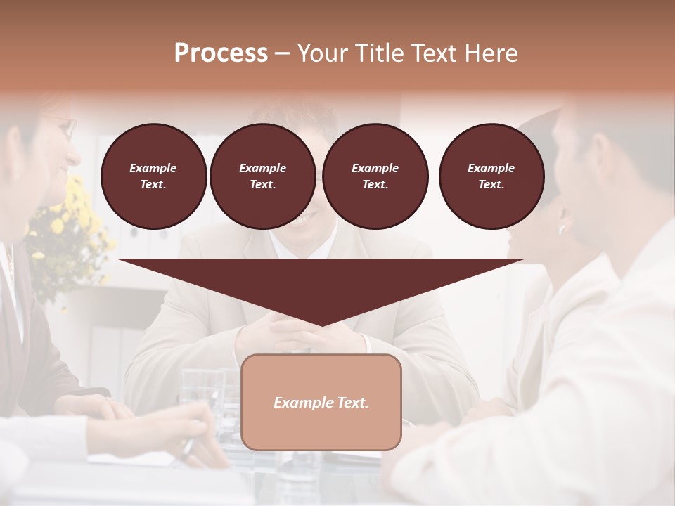 A Group Of People Sitting Around A Table Talking PowerPoint Template