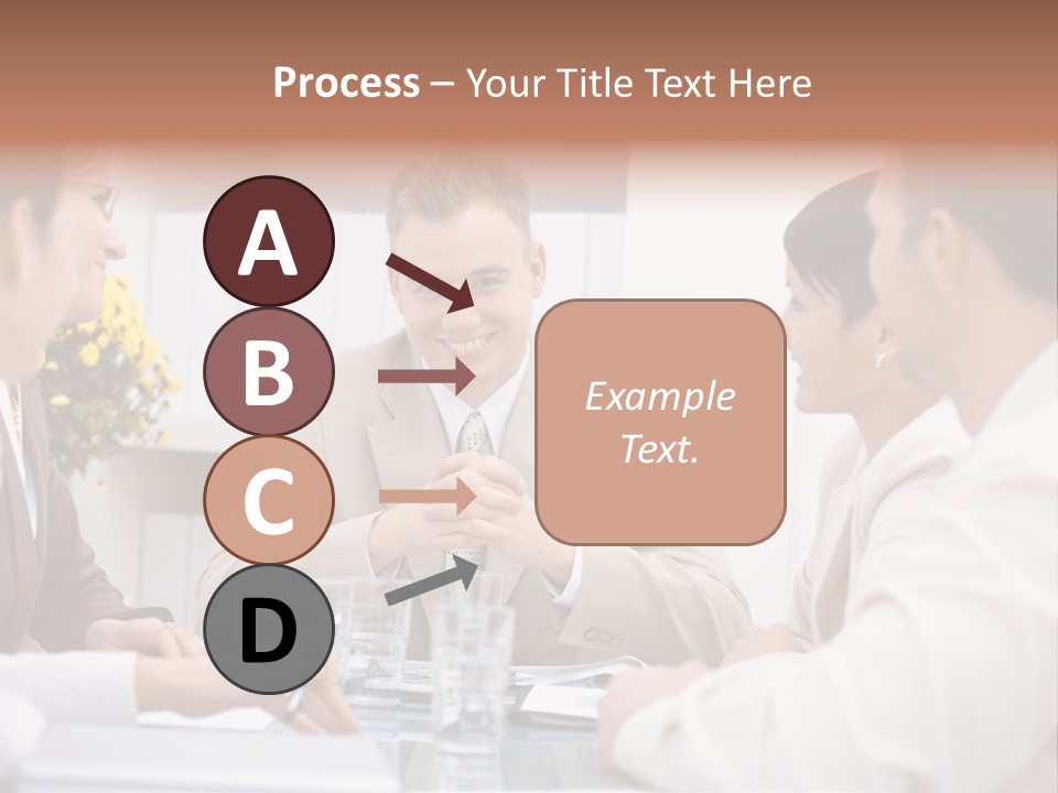 A Group Of People Sitting Around A Table Talking PowerPoint Template