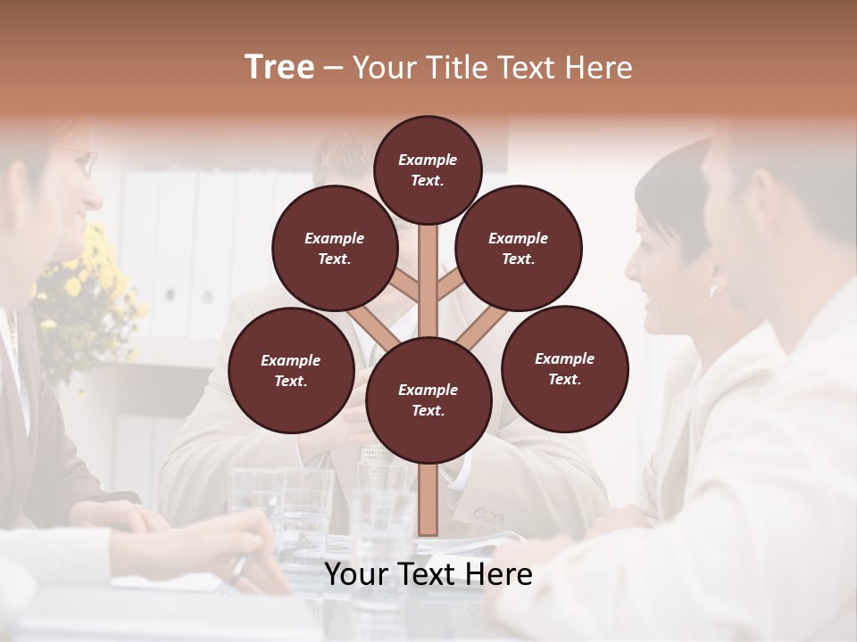 A Group Of People Sitting Around A Table Talking PowerPoint Template