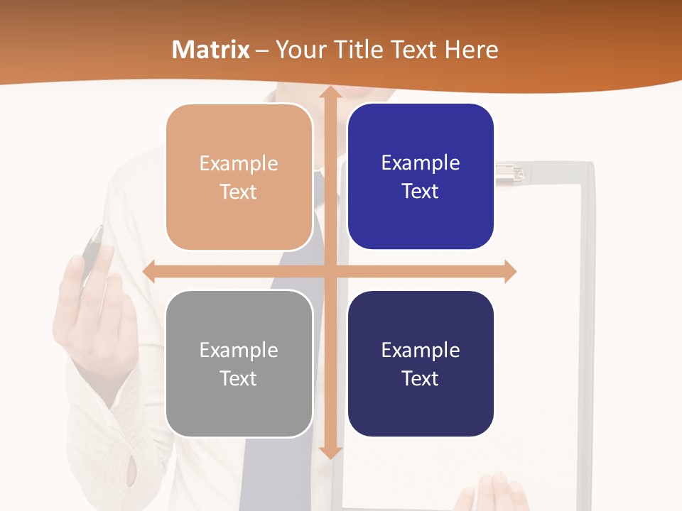 A Woman Holding A Clipboard With A Pen In Her Hand PowerPoint Template