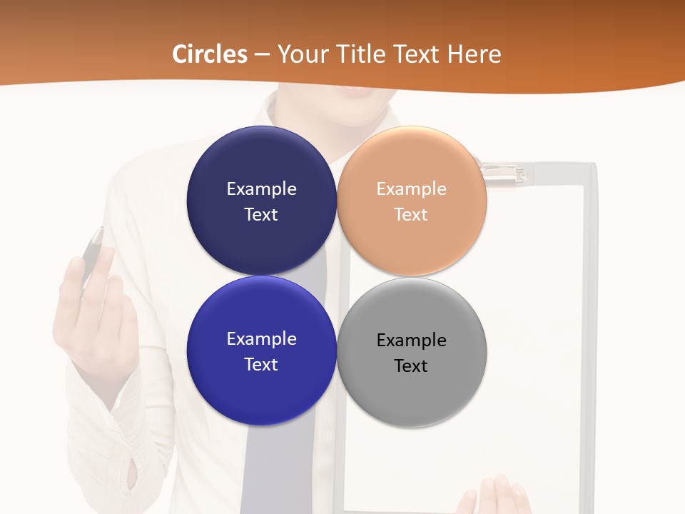 A Woman Holding A Clipboard With A Pen In Her Hand PowerPoint Template