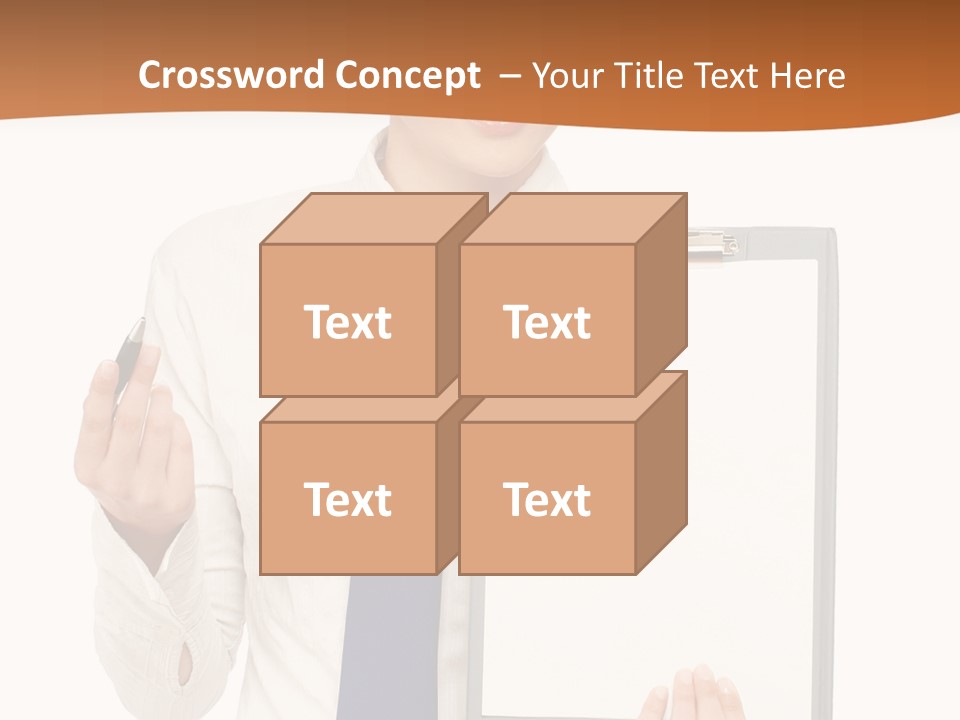 A Woman Holding A Clipboard With A Pen In Her Hand PowerPoint Template