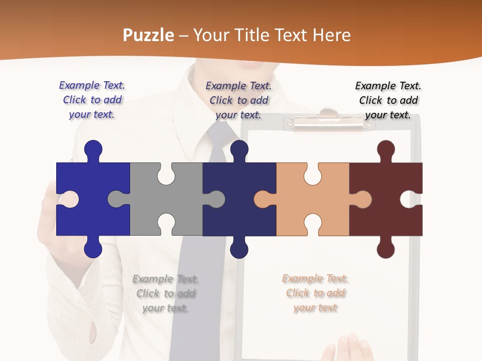 A Woman Holding A Clipboard With A Pen In Her Hand PowerPoint Template