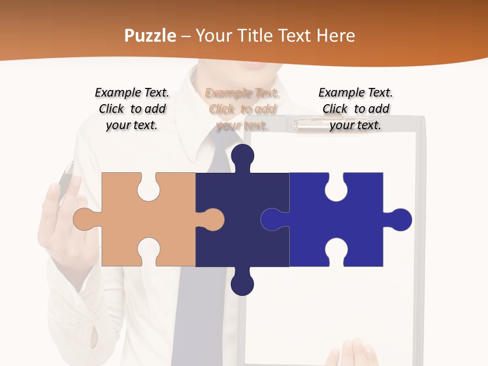 A Woman Holding A Clipboard With A Pen In Her Hand PowerPoint Template