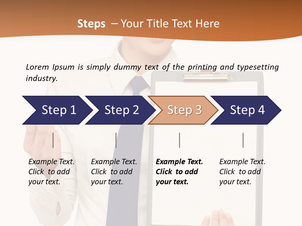 A Woman Holding A Clipboard With A Pen In Her Hand PowerPoint Template