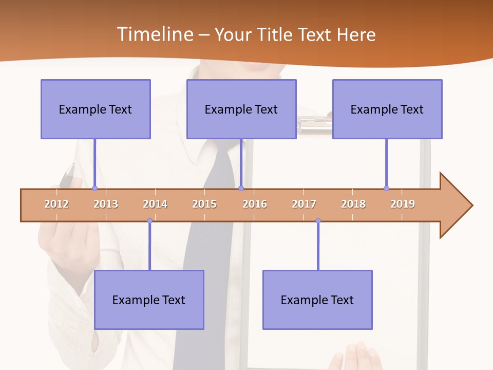 A Woman Holding A Clipboard With A Pen In Her Hand PowerPoint Template
