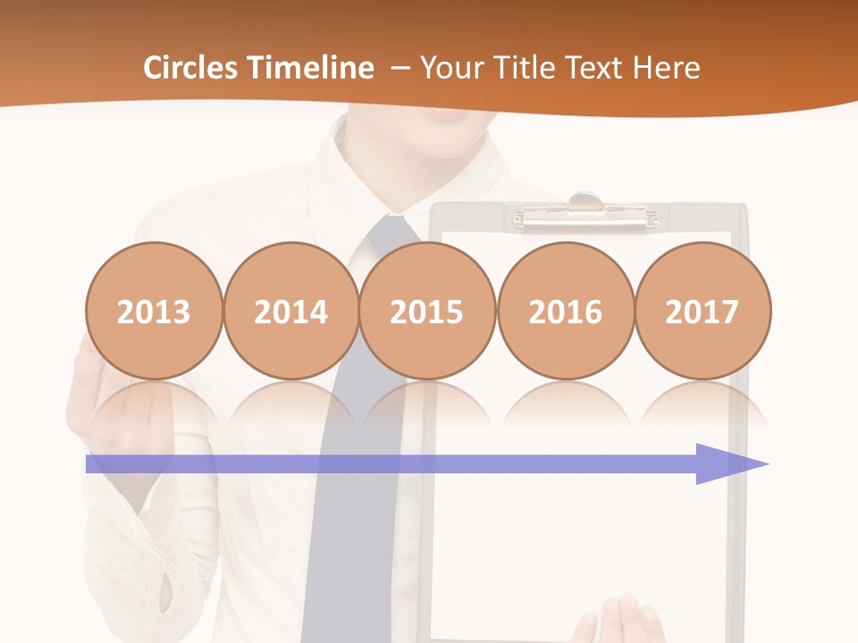 A Woman Holding A Clipboard With A Pen In Her Hand PowerPoint Template