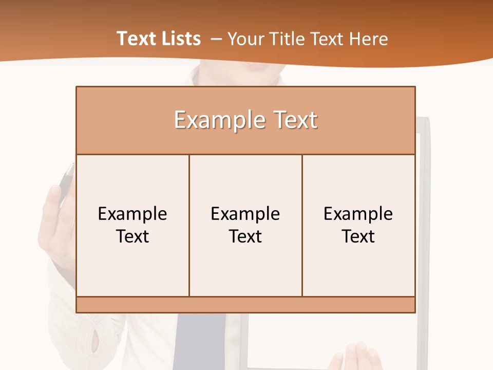 A Woman Holding A Clipboard With A Pen In Her Hand PowerPoint Template