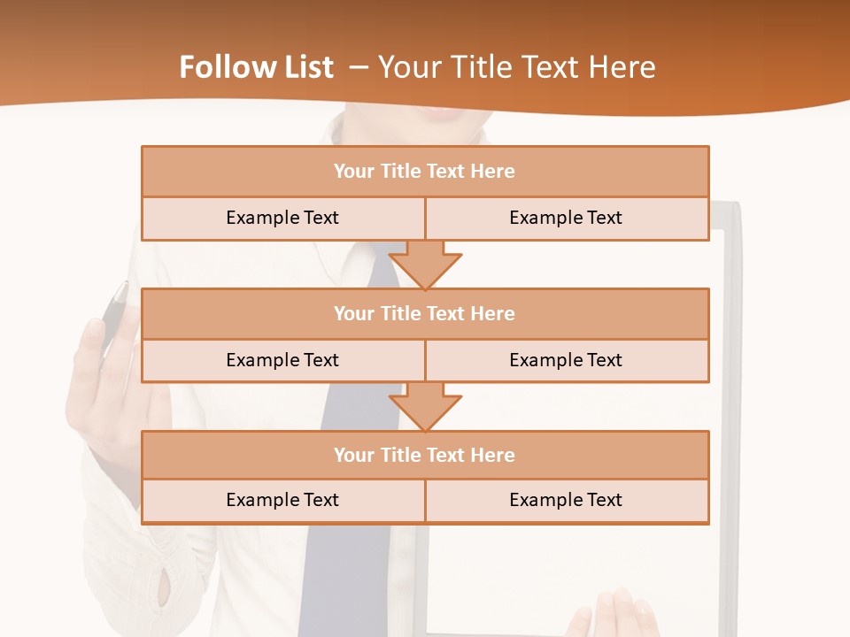 A Woman Holding A Clipboard With A Pen In Her Hand PowerPoint Template