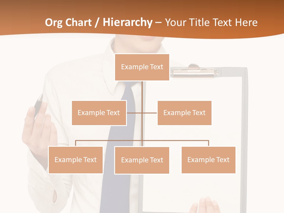 A Woman Holding A Clipboard With A Pen In Her Hand PowerPoint Template