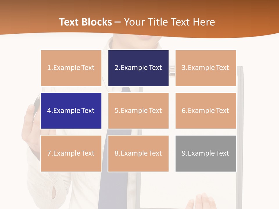 A Woman Holding A Clipboard With A Pen In Her Hand PowerPoint Template