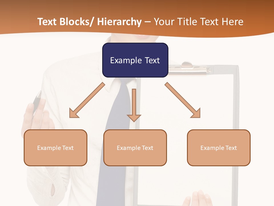 A Woman Holding A Clipboard With A Pen In Her Hand PowerPoint Template