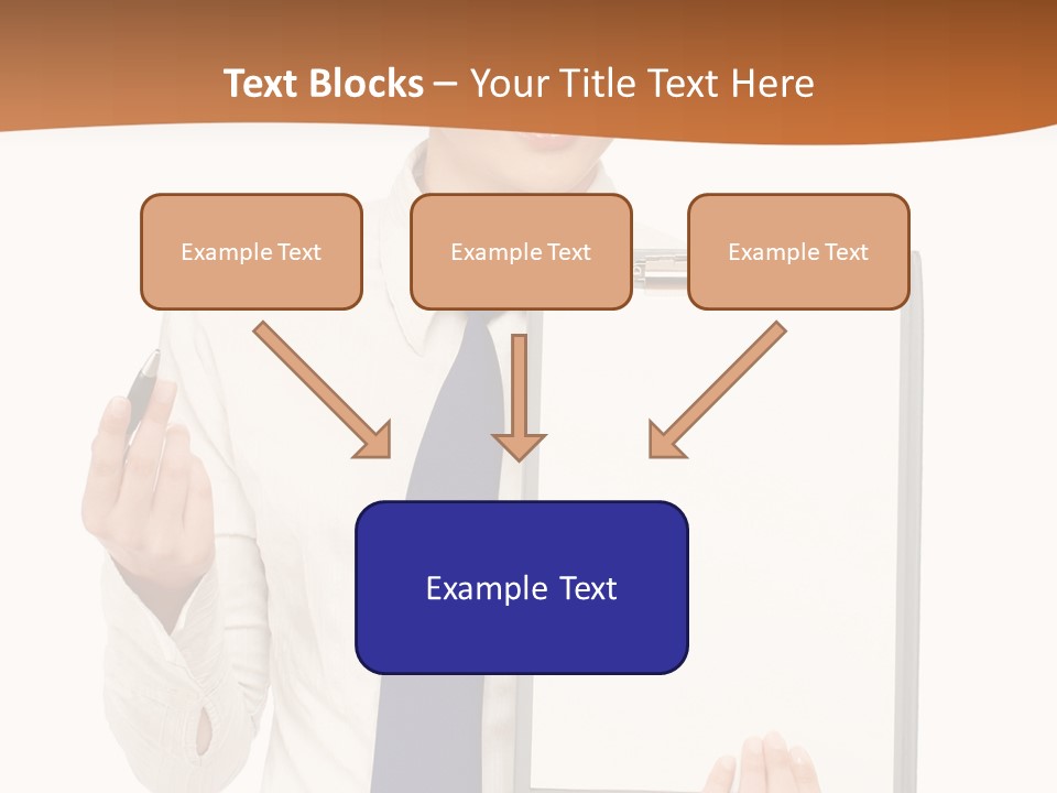 A Woman Holding A Clipboard With A Pen In Her Hand PowerPoint Template
