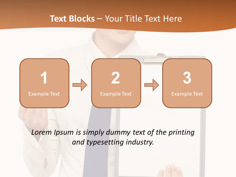 A Woman Holding A Clipboard With A Pen In Her Hand PowerPoint Template