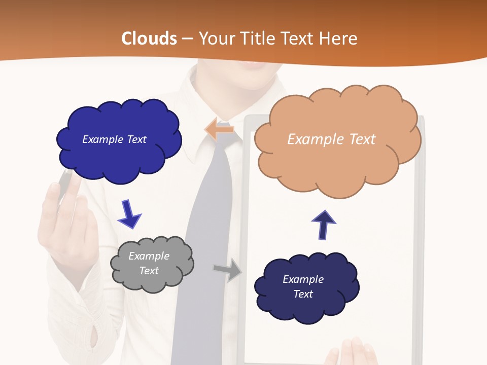 A Woman Holding A Clipboard With A Pen In Her Hand PowerPoint Template
