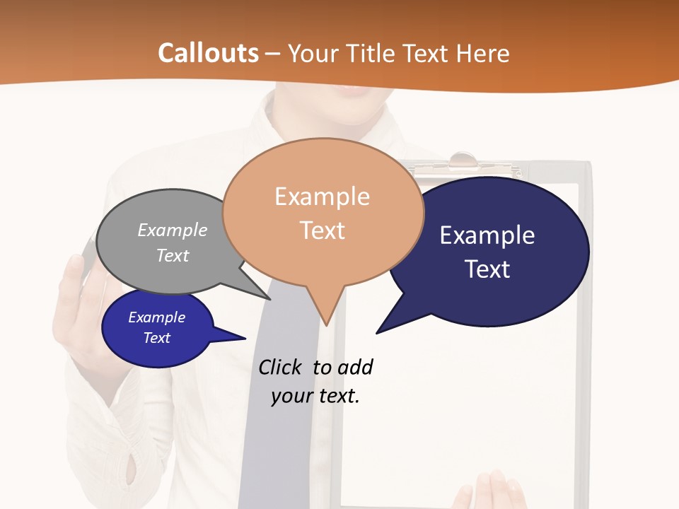 A Woman Holding A Clipboard With A Pen In Her Hand PowerPoint Template