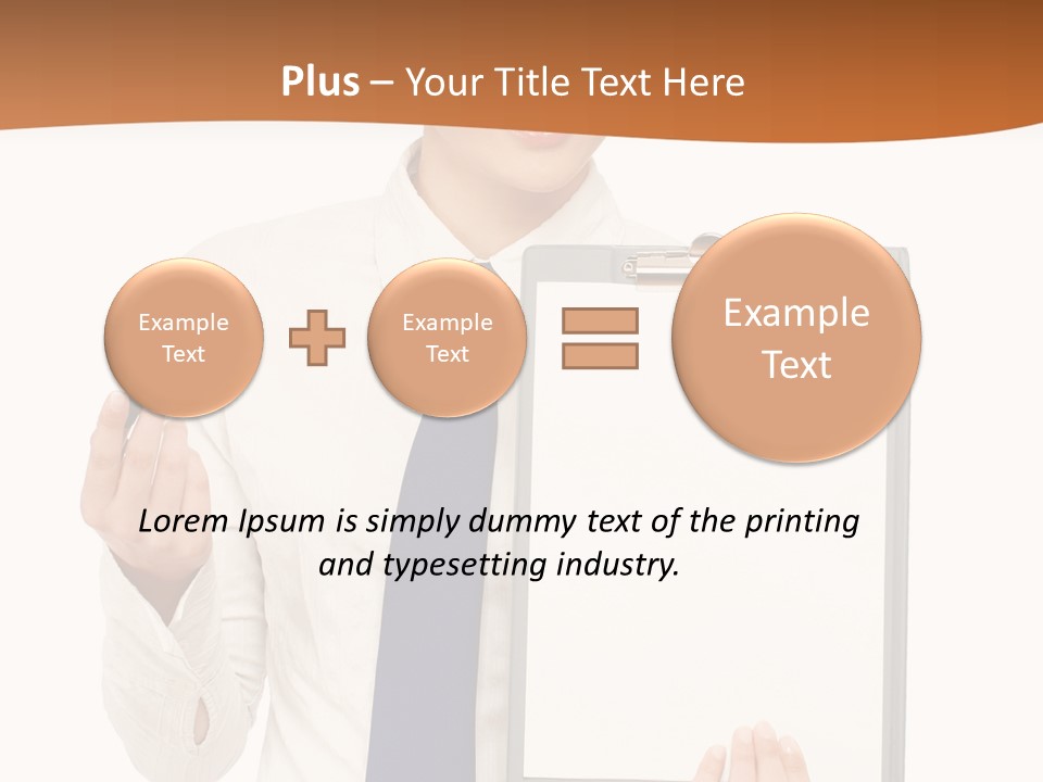 A Woman Holding A Clipboard With A Pen In Her Hand PowerPoint Template