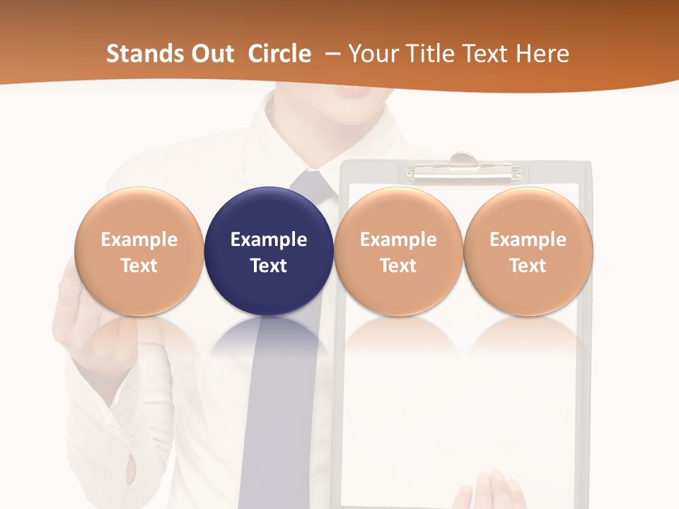 A Woman Holding A Clipboard With A Pen In Her Hand PowerPoint Template