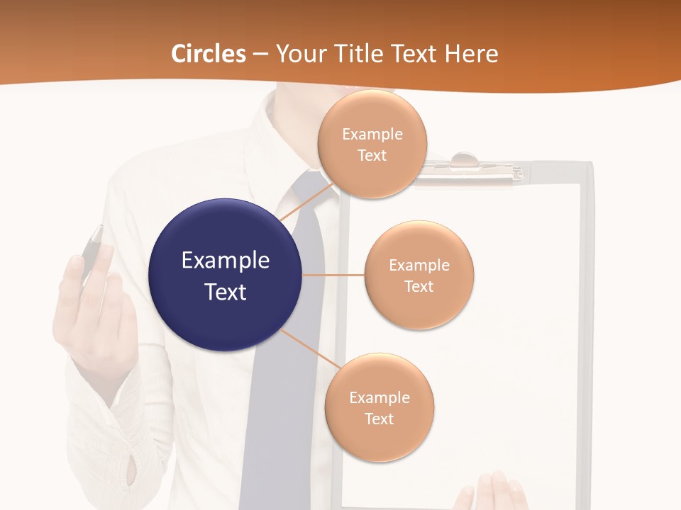 A Woman Holding A Clipboard With A Pen In Her Hand PowerPoint Template