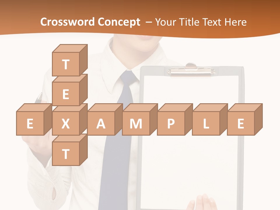 A Woman Holding A Clipboard With A Pen In Her Hand PowerPoint Template