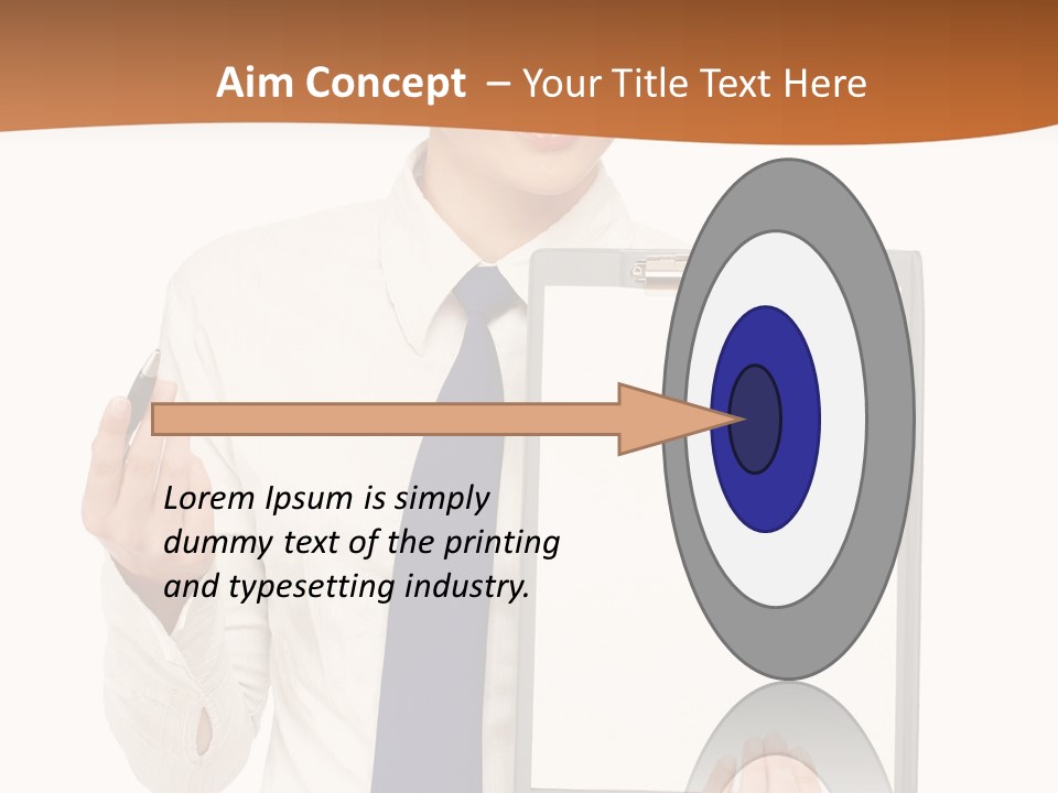 A Woman Holding A Clipboard With A Pen In Her Hand PowerPoint Template