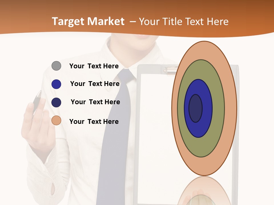 A Woman Holding A Clipboard With A Pen In Her Hand PowerPoint Template