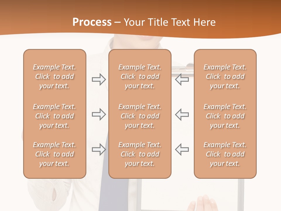 A Woman Holding A Clipboard With A Pen In Her Hand PowerPoint Template