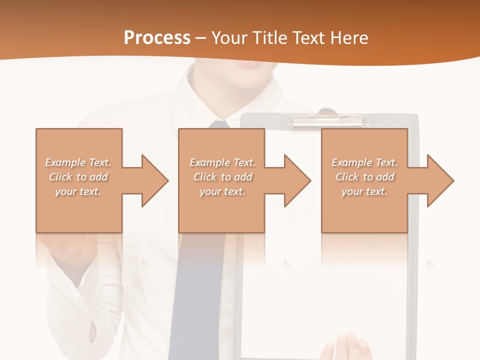 A Woman Holding A Clipboard With A Pen In Her Hand PowerPoint Template