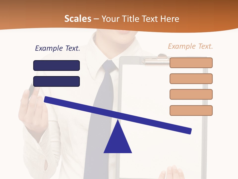 A Woman Holding A Clipboard With A Pen In Her Hand PowerPoint Template