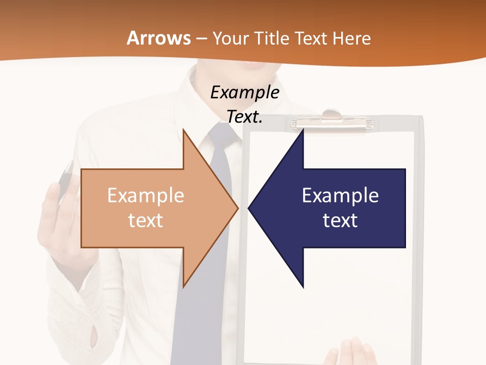 A Woman Holding A Clipboard With A Pen In Her Hand PowerPoint Template