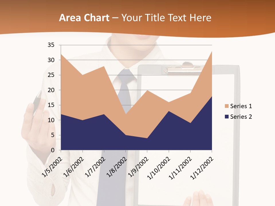 A Woman Holding A Clipboard With A Pen In Her Hand PowerPoint Template
