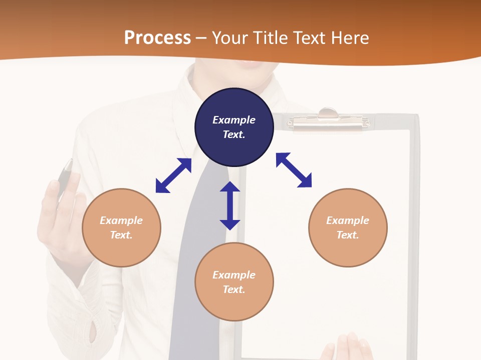 A Woman Holding A Clipboard With A Pen In Her Hand PowerPoint Template