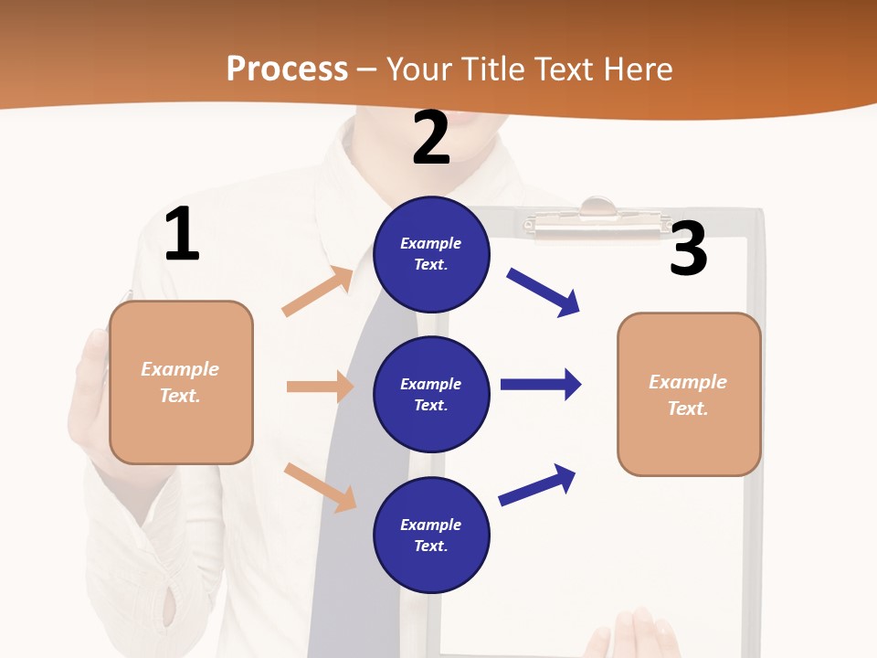 A Woman Holding A Clipboard With A Pen In Her Hand PowerPoint Template