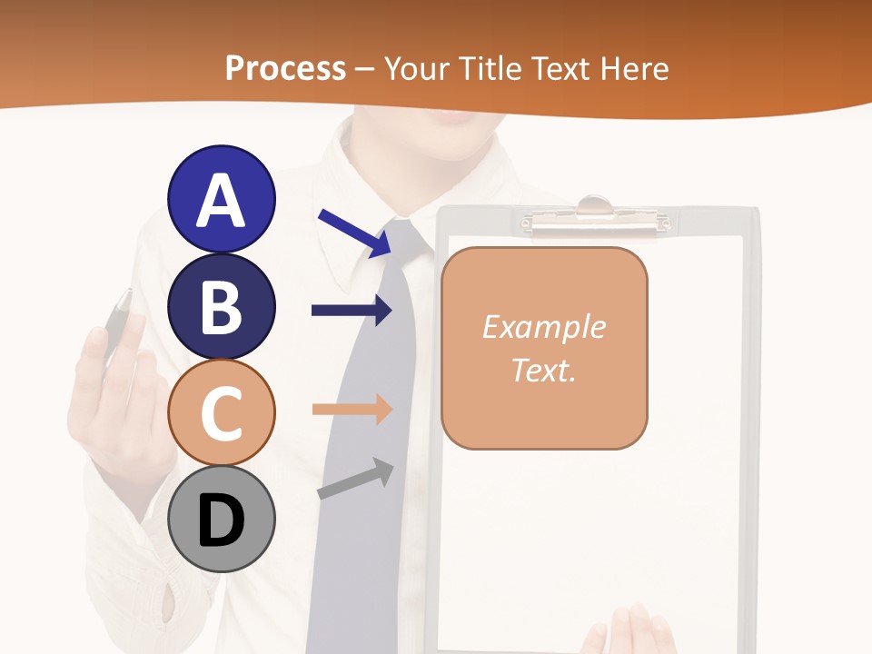 A Woman Holding A Clipboard With A Pen In Her Hand PowerPoint Template
