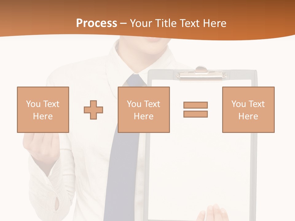 A Woman Holding A Clipboard With A Pen In Her Hand PowerPoint Template