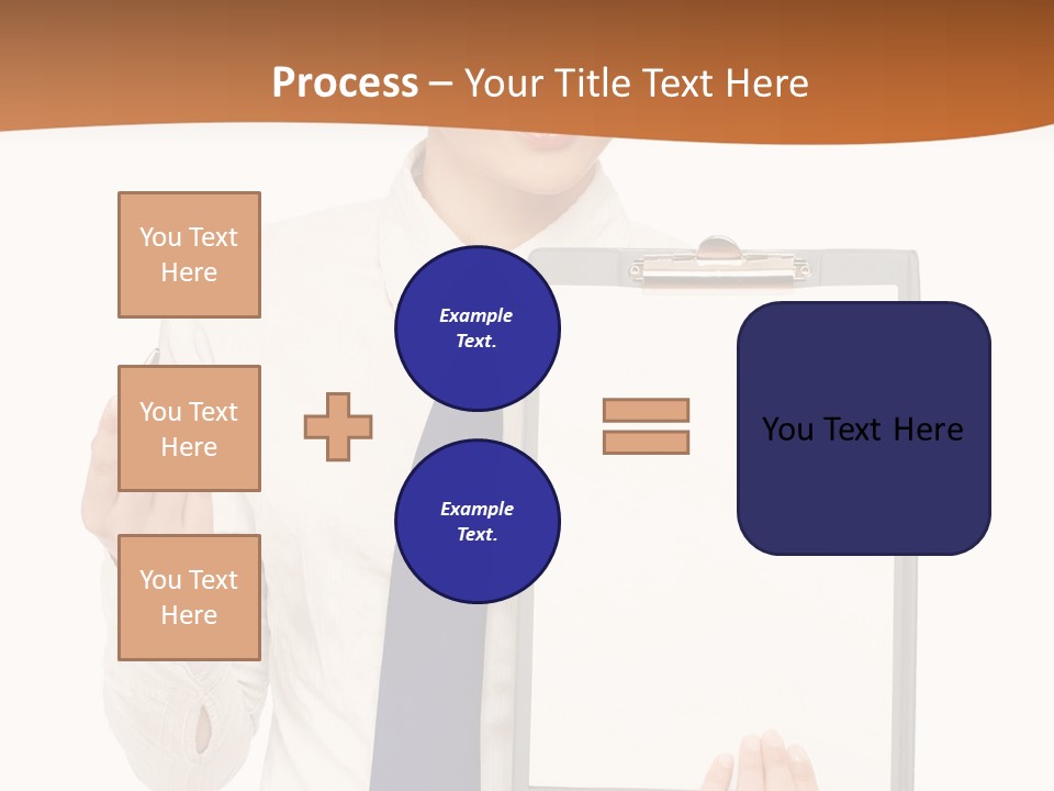 A Woman Holding A Clipboard With A Pen In Her Hand PowerPoint Template