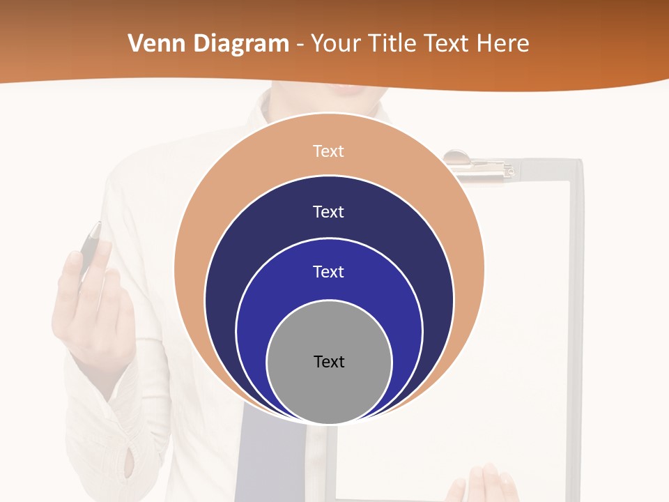A Woman Holding A Clipboard With A Pen In Her Hand PowerPoint Template