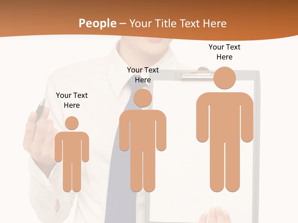 A Woman Holding A Clipboard With A Pen In Her Hand PowerPoint Template