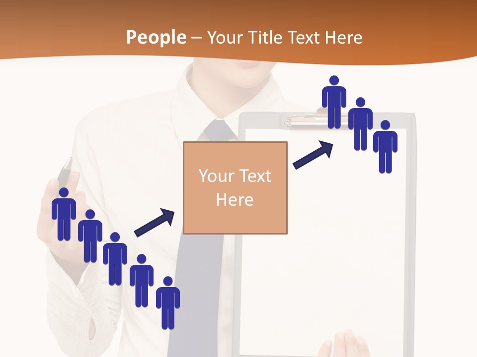 A Woman Holding A Clipboard With A Pen In Her Hand PowerPoint Template