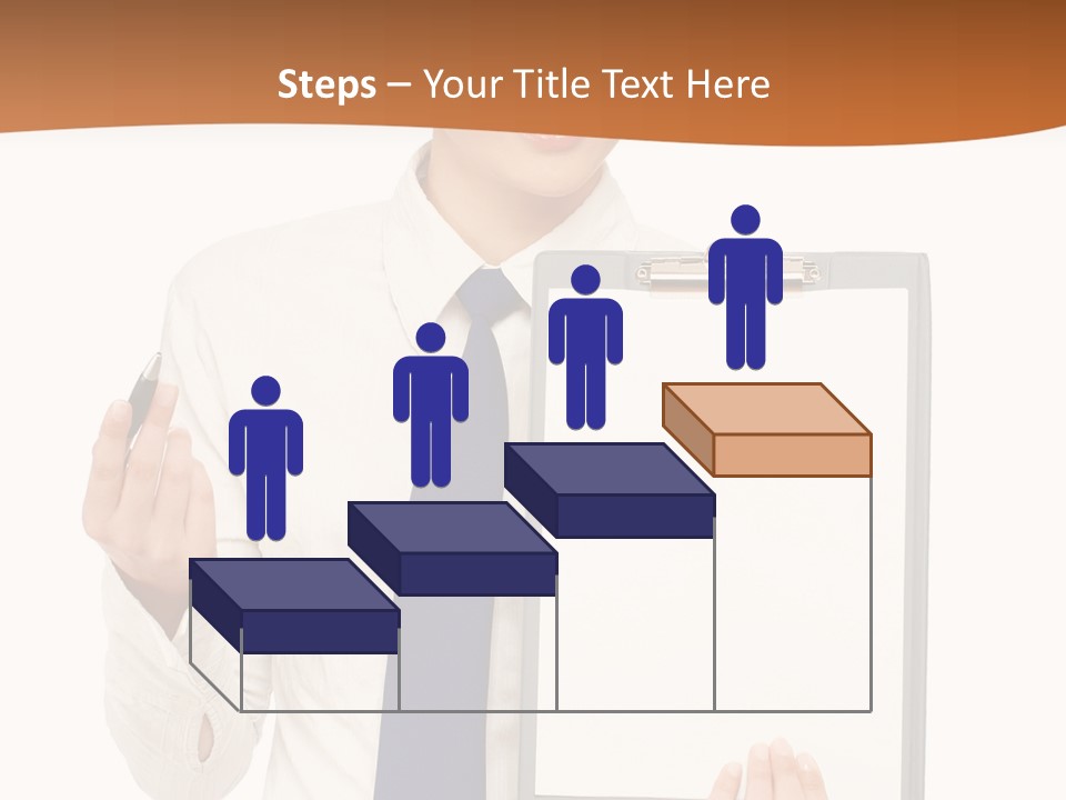 A Woman Holding A Clipboard With A Pen In Her Hand PowerPoint Template