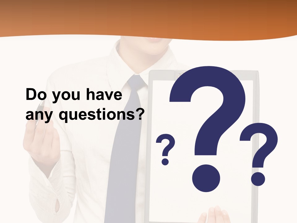 A Woman Holding A Clipboard With A Pen In Her Hand PowerPoint Template