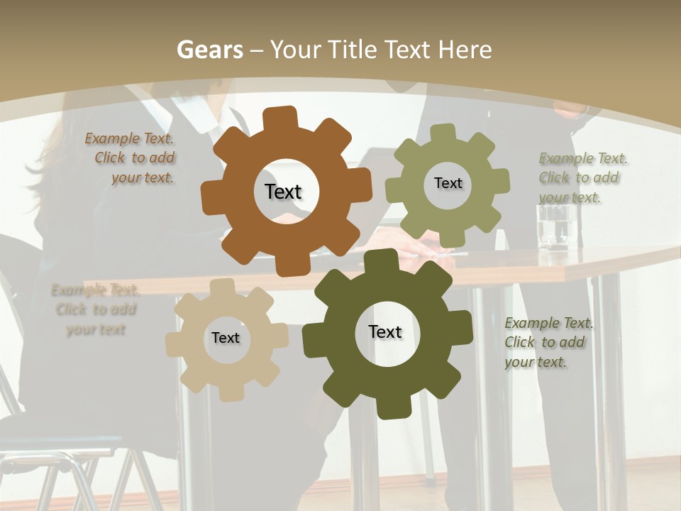 A Group Of People Sitting At A Table In Front Of A Whiteboard PowerPoint Template