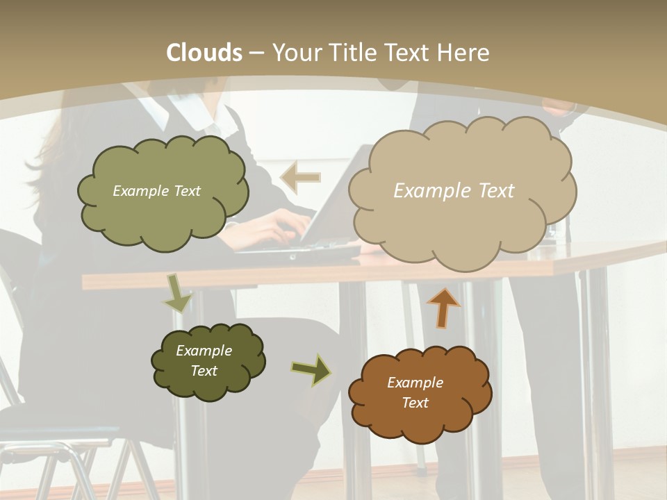 A Group Of People Sitting At A Table In Front Of A Whiteboard PowerPoint Template