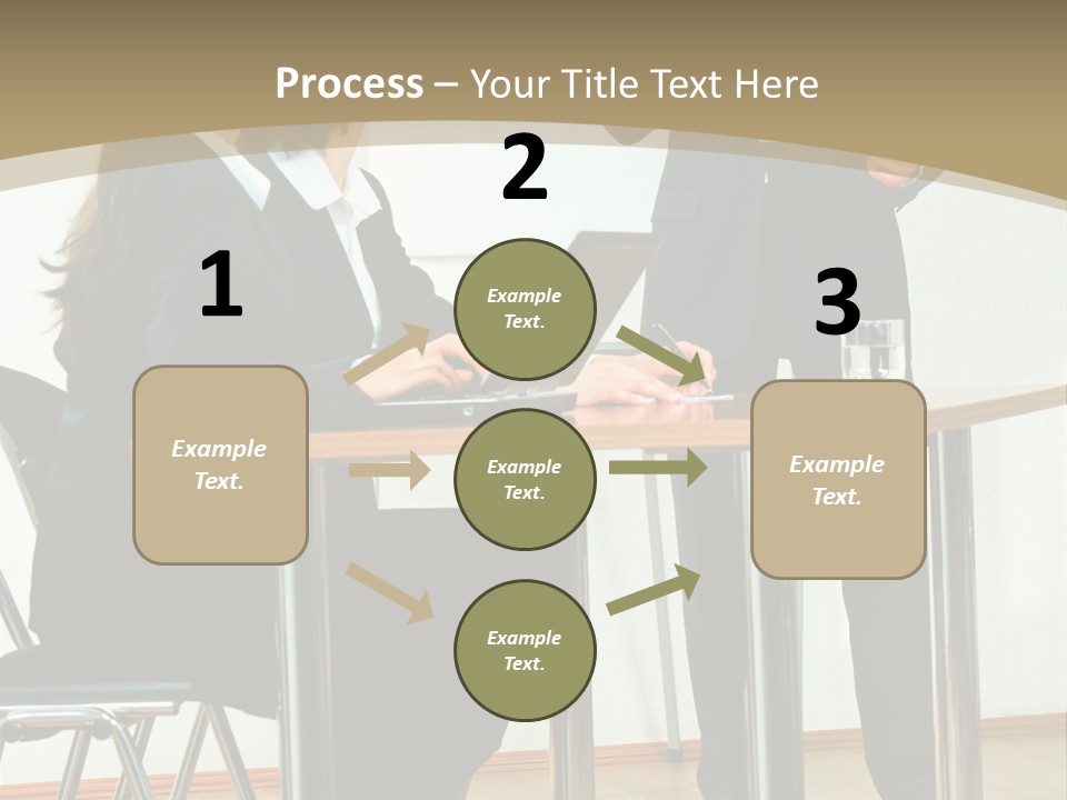 A Group Of People Sitting At A Table In Front Of A Whiteboard PowerPoint Template