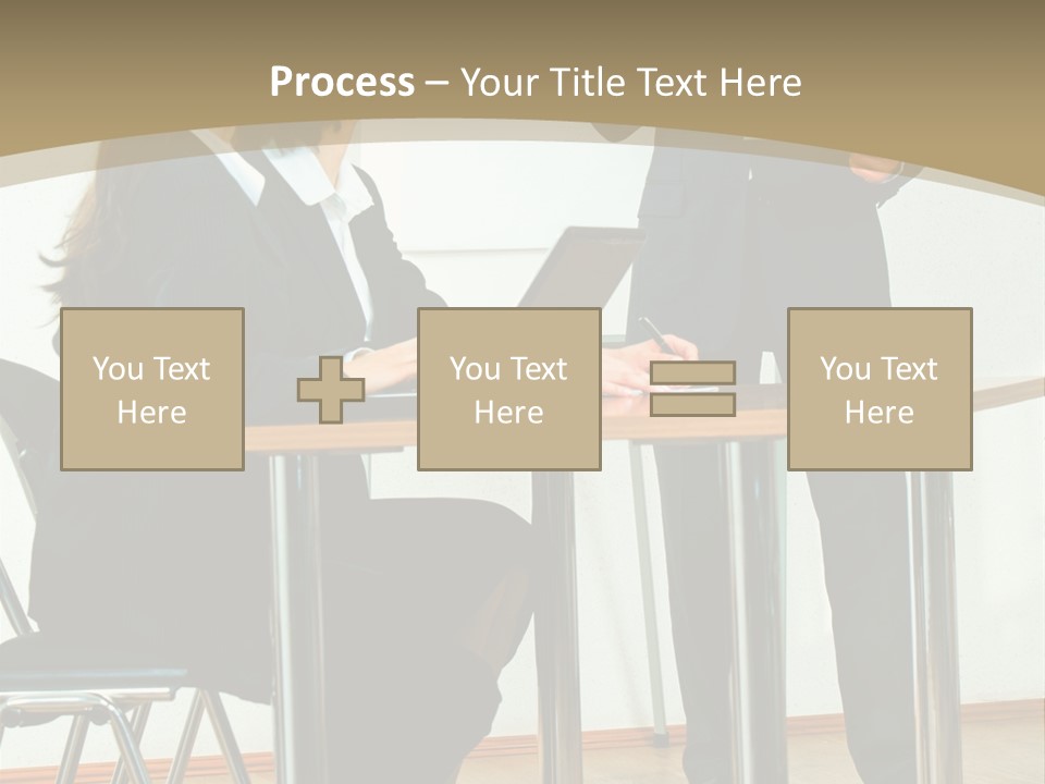 A Group Of People Sitting At A Table In Front Of A Whiteboard PowerPoint Template