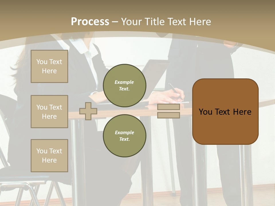 A Group Of People Sitting At A Table In Front Of A Whiteboard PowerPoint Template