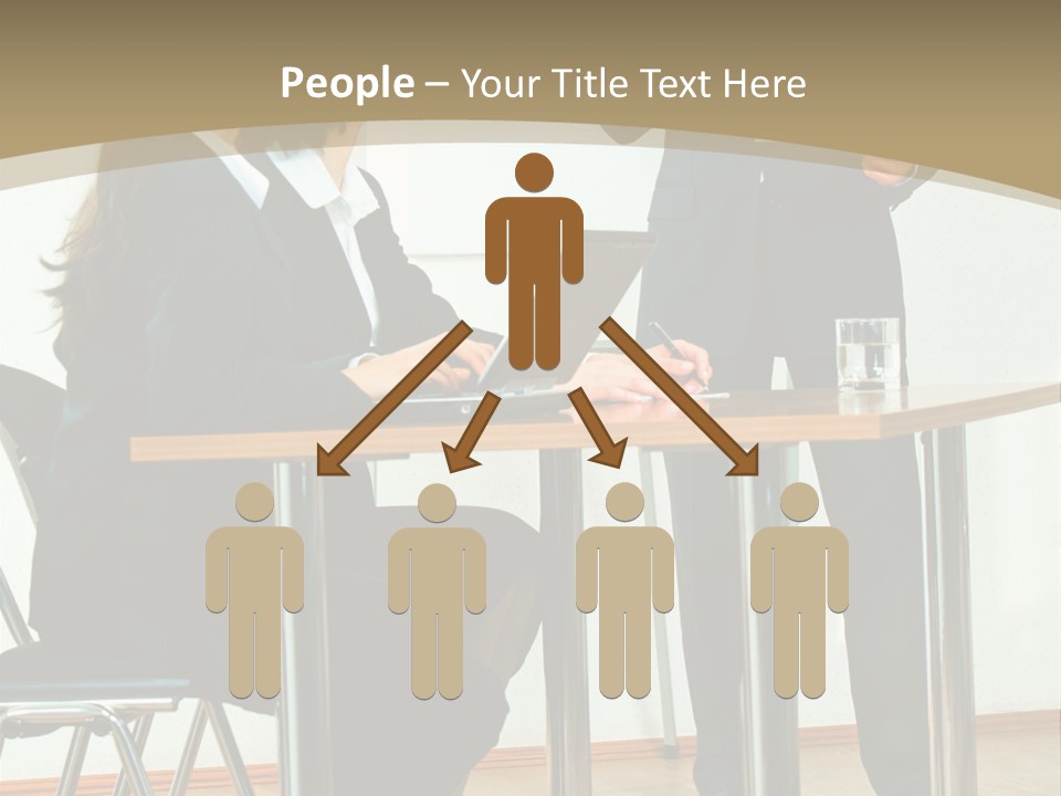 A Group Of People Sitting At A Table In Front Of A Whiteboard PowerPoint Template