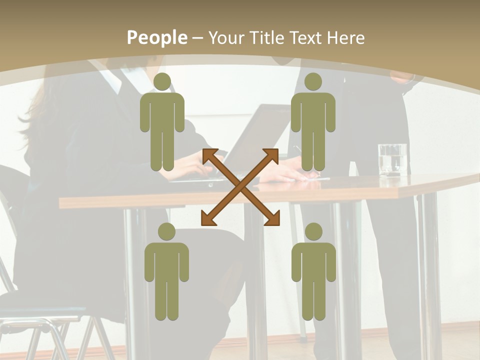 A Group Of People Sitting At A Table In Front Of A Whiteboard PowerPoint Template