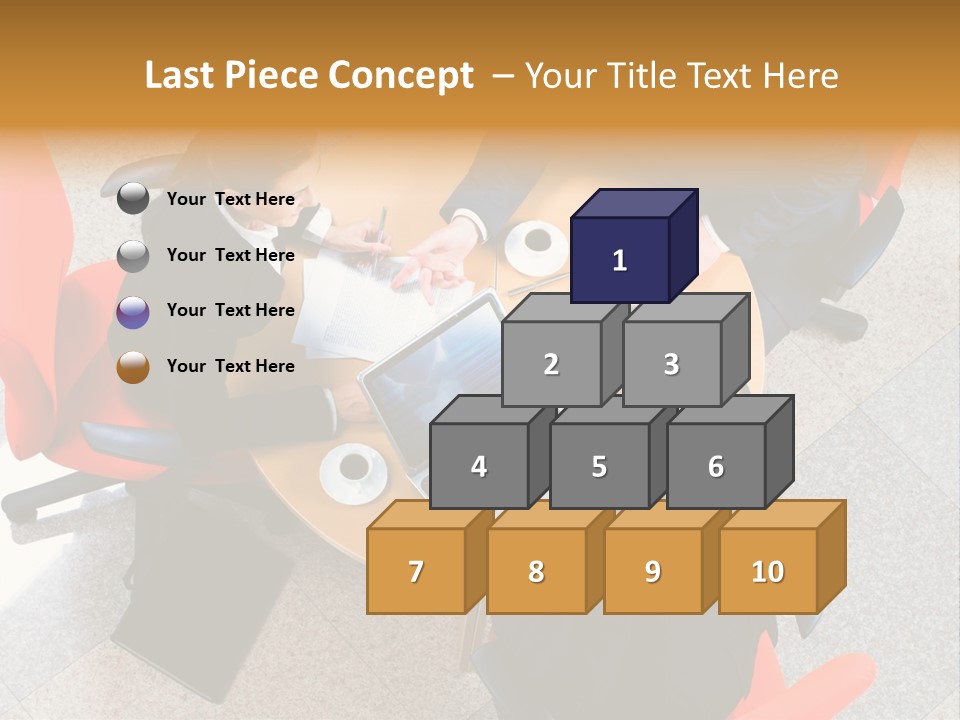 A Group Of People Sitting Around A Table With Laptops PowerPoint Template